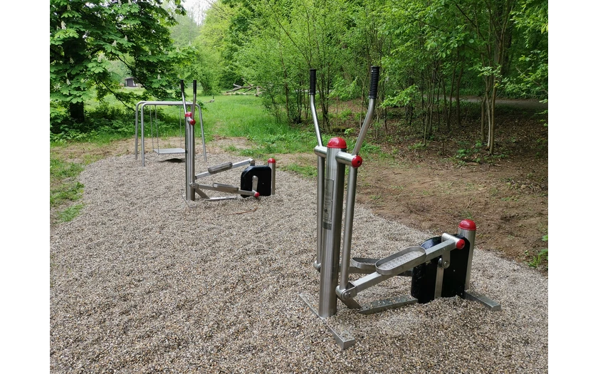 Fitnessgeräte im Kurpark Bad Sassendorf