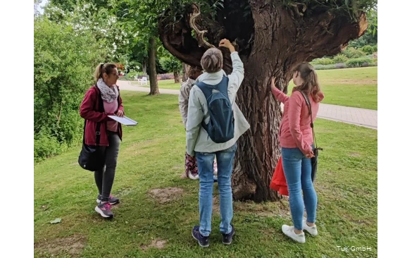 Im Kurpark Bad Sassendorf den Fokus auf Details in der Natur zu richten und wunderschön Verborgenes zu finden, ist Teil des Achtsamkeitsspaziergangs mit Christiane Schnitker.