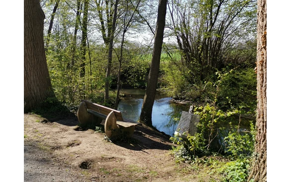 Sitzgelegenheit an der Rosenau.