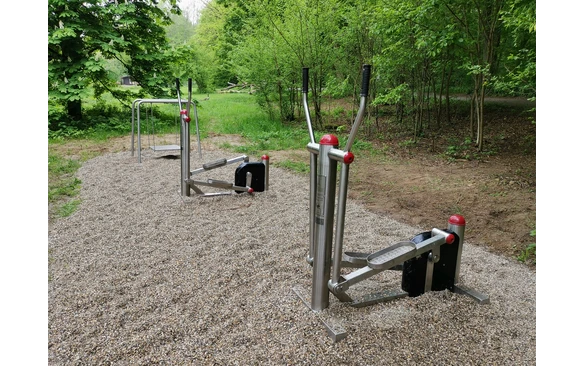 Fitnessgeräte im Kurpark Bad Sassendorf