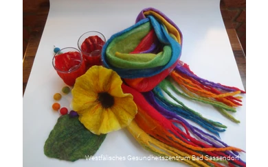 "Schönes aus Filz" entsteht in der Kreativwerkstatt in der Klinik am Hellweg in Bad Sassendorf.
