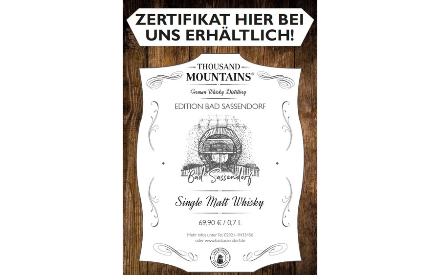 Plakat Whisky als Bild Single Malt Whisky aus Bad Sassendorf