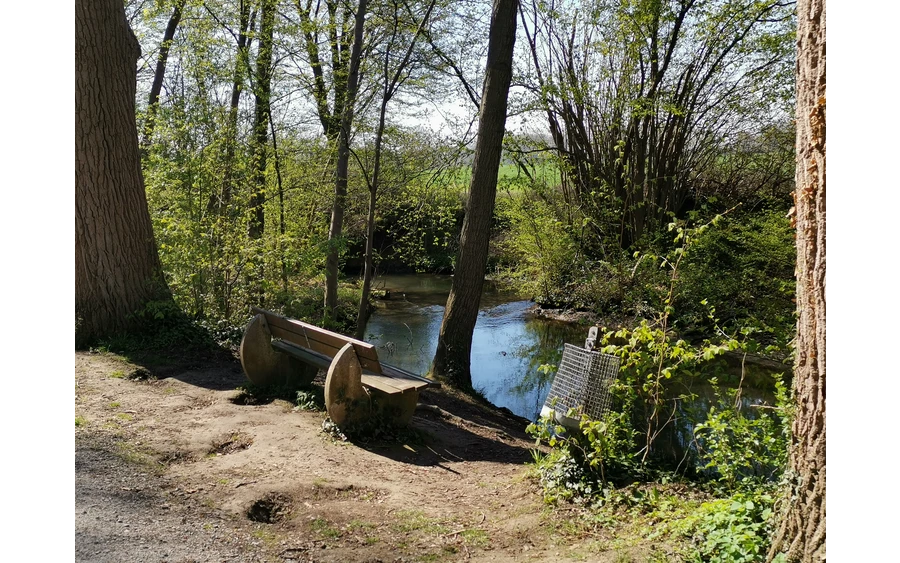 Sitzgelegenheit an der Rosenau.