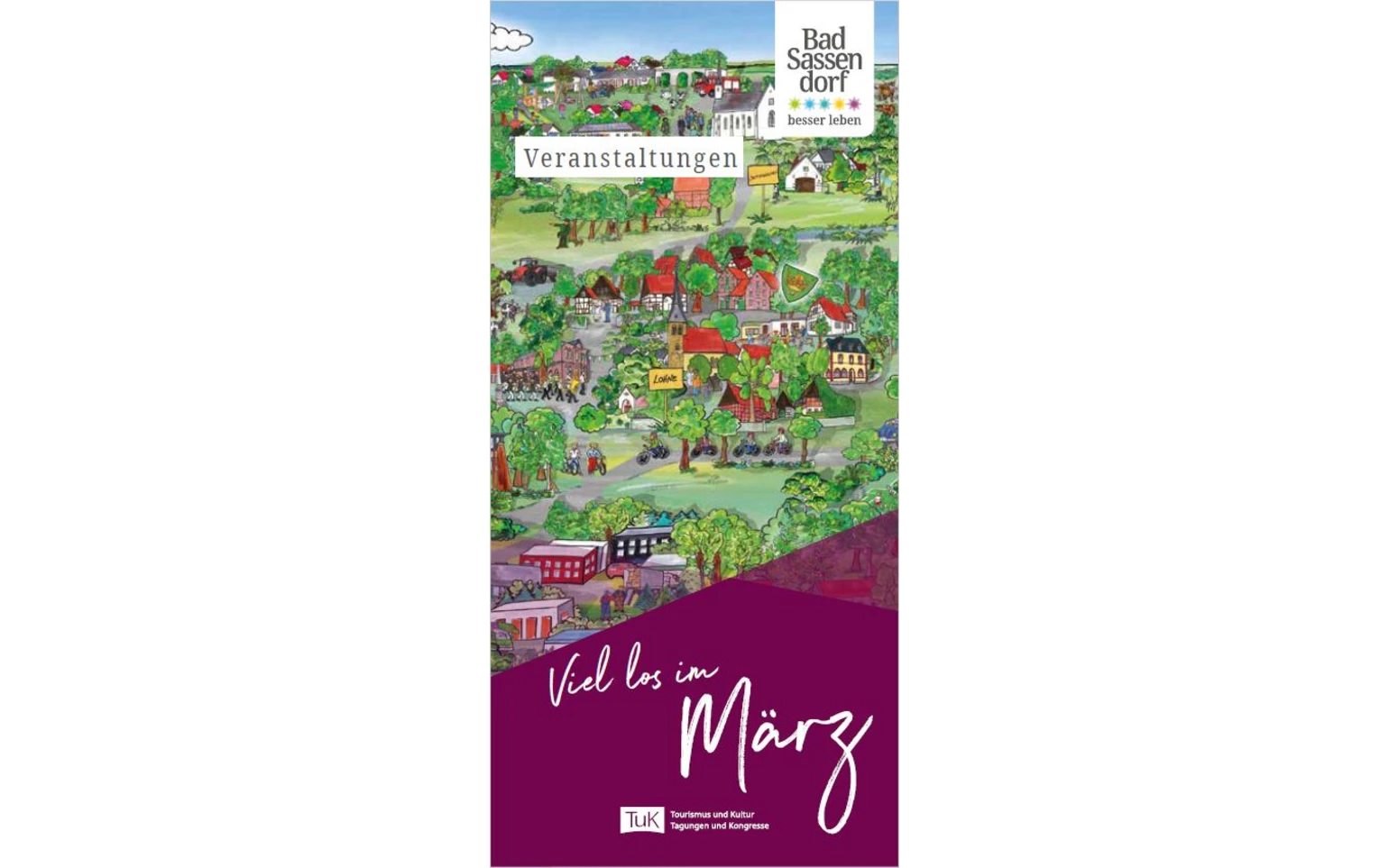 Der monatliche Veranstaltungskalender liefert Ihnen einen Überblick, was täglich an Veranstaltungen in Bad Sassendorf geboten wird - freuen Sie sich auf Konzerte, Lesungen, Theater, Kinofilme, Vorträge, Aktiv- und Entspannungskurse u.v.m.