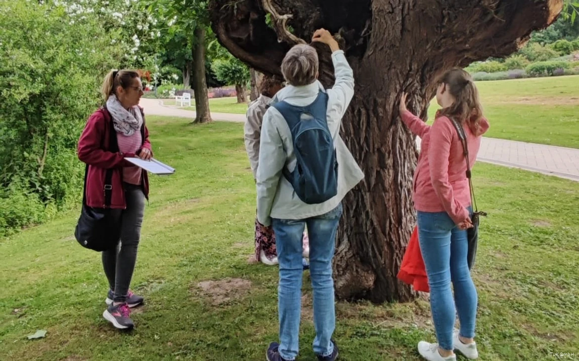 Im Kurpark Bad Sassendorf den Fokus auf Details in der Natur zu richten und wunderschön Verborgenes zu finden, ist Teil des Achtsamkeitsspaziergangs mit Christiane Schnitker.