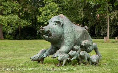 Wildwechsel (Skulptur im Kurpark Bad Sassendorf)