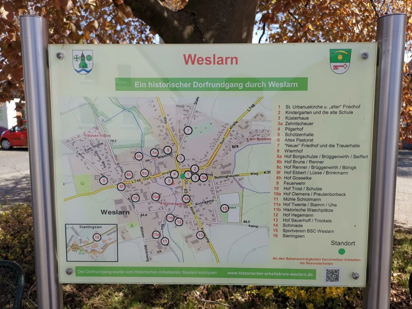 Der historische Dorfrundgang in Weslarn.