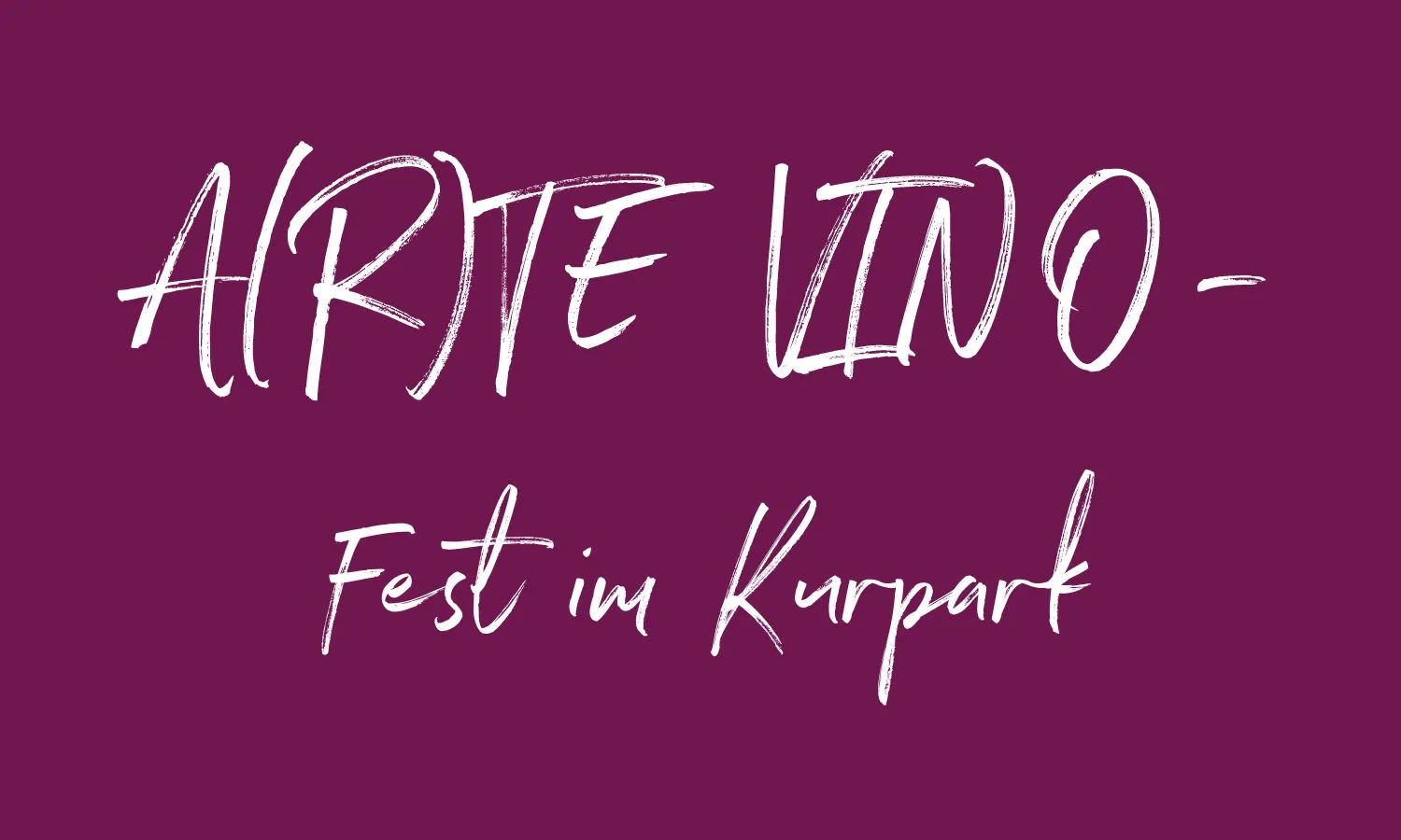 AHRTE VINO - Titelbild