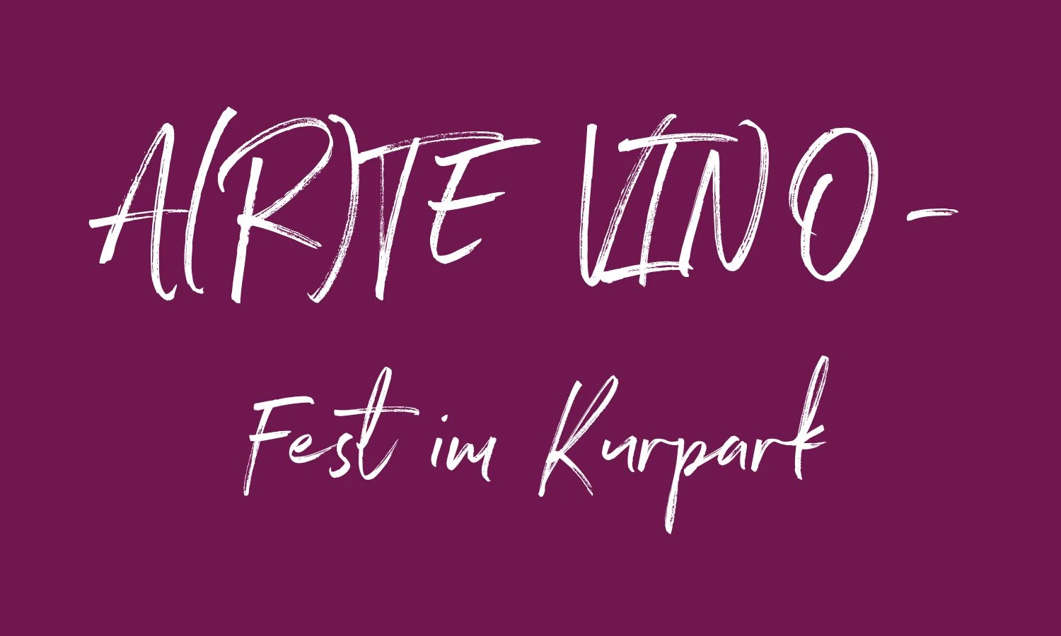 AHRTE VINO - Titelbild